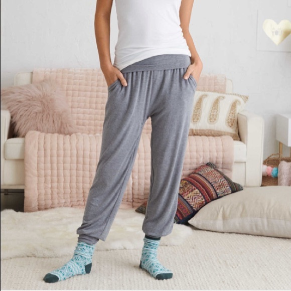 aerie real soft foldover jogger